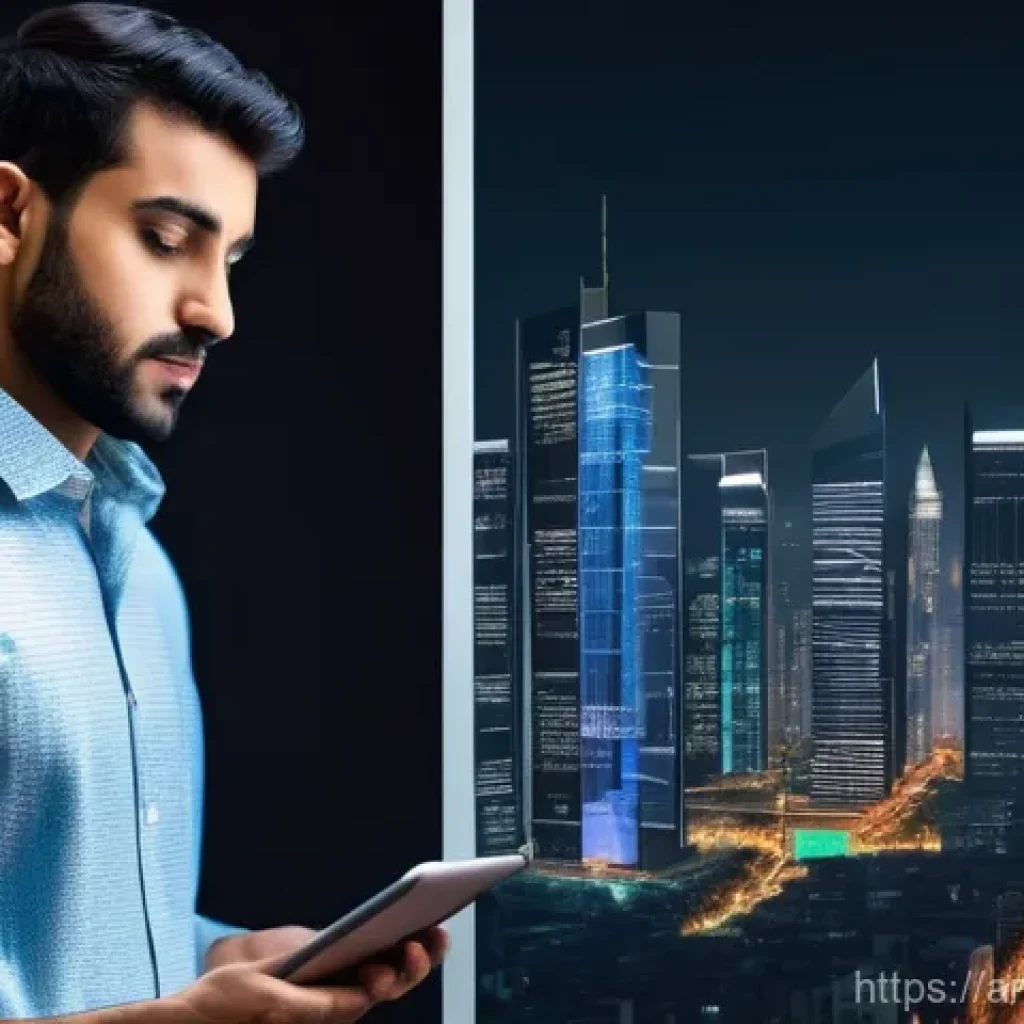 학습 데이터의 주기적 업데이트 필요성 - **Prompt:** "A split-screen image contrasting two scenarios. On the left, a young, professional Arab...